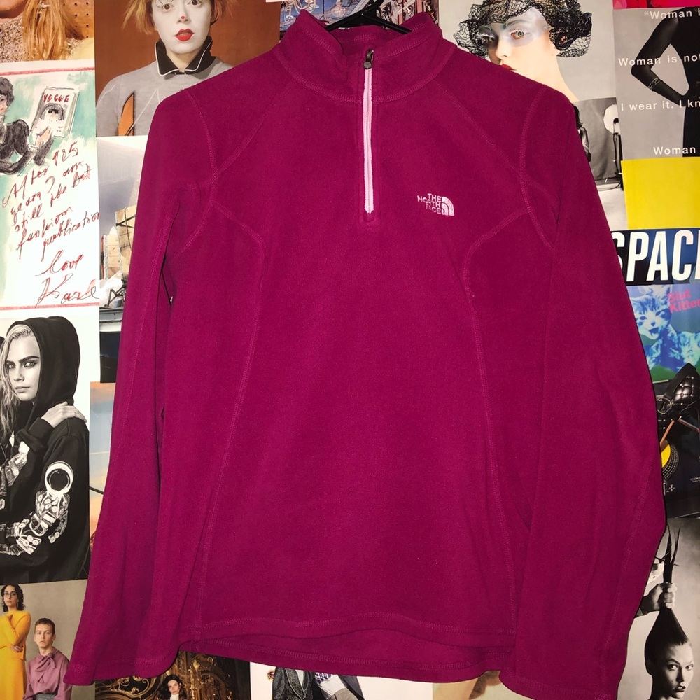 magenta fleece NorthFace